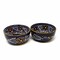 Half Moon Bowls Set of 2 Hand Painted Pottery for Serving or Decor